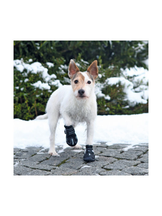 Trixie Walker Active Shoes Dog Velcro Boots Black 2 pieces in Black Color