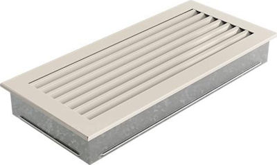 Kratki Rectangular Fireplace Air Shutter Beige 37x17cm