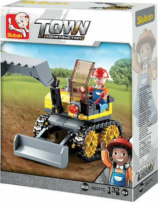 Sluban Τουβλάκια Town Small Excavator για 6+ Ετών 132τμχ