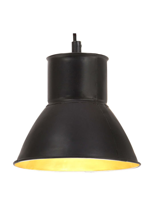 vidaXL Pendant Light Single-Light Bell for Socket E27 Black