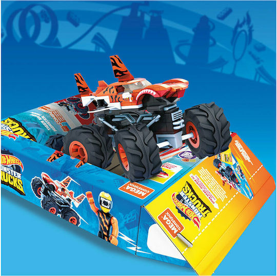 Mega Bloks Cuburi De Construit Hot Wheels Monster Trucks Tiger Shark Pentru 5+ Ani 187 Bucăți