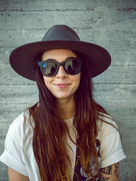 Chpo Sunglasses Μαύρα with Acetate Frame & Black Lens
