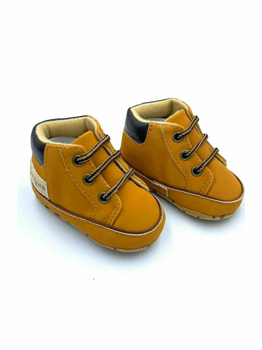 Canguro Soft Sole Baby Boots Yellow