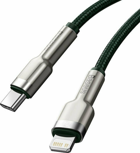 Baseus Cafule Metal Braided USB-C to Lightning Cable 20W Green 1m (CATLJK-A06)