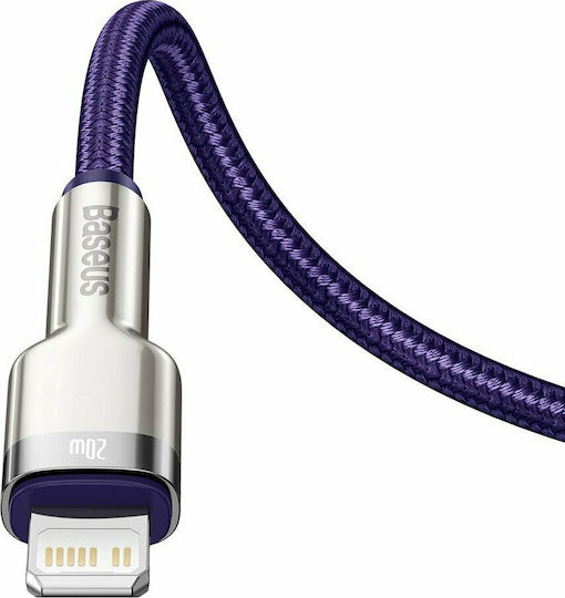 Baseus Cafule Metal Braided USB-C to Lightning Cable 20W Purple 1m (CATLJK-A05)