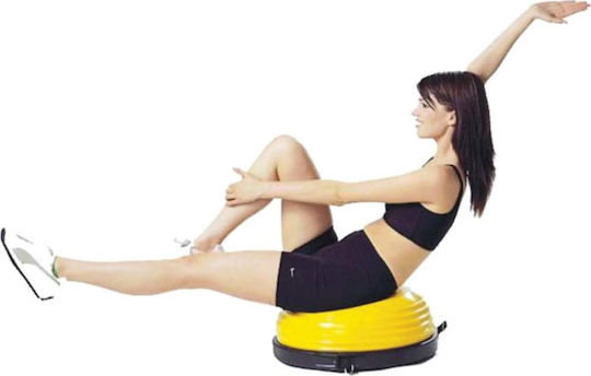 AMILA Body Dome Balance Ball Black x25x23cm with Diameter 52cm