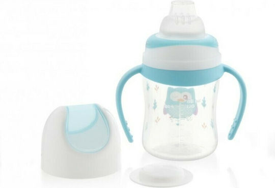 Lulabi Owl Educational Sippy Cup Plastic with Handles Light Blue for 4m+m+ 120ml