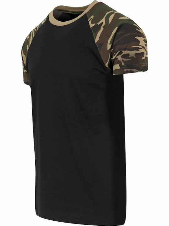 Contrast T-shirt Black / Wood