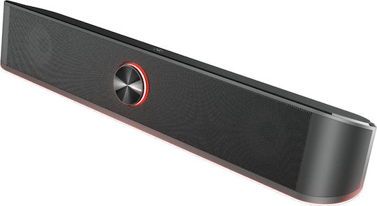 Trust GXT 619 Thorne RGB Illuminated Soundbar Компютърни тонколони 2.0 с мощност 12W в Черен цвят