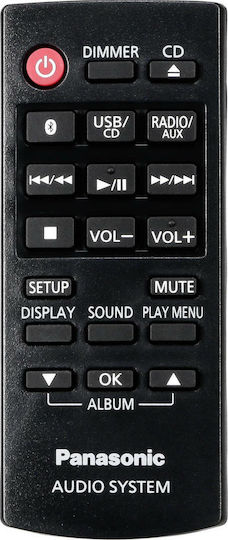 Panasonic Ηχοσύστημα 2.0 SC-HC304 SC-HC304EG-K 20W με CD Player και Bluetooth Μαύρο