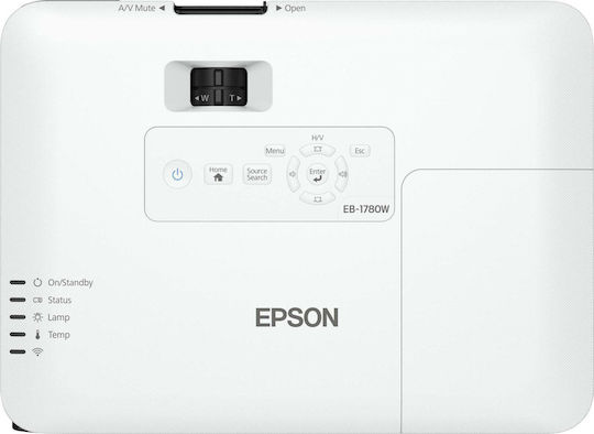 Epson EB-1780W V11H795040 Projector 3LCD HD Standard Lamp with Wi-Fi and Built-in Speakers White
