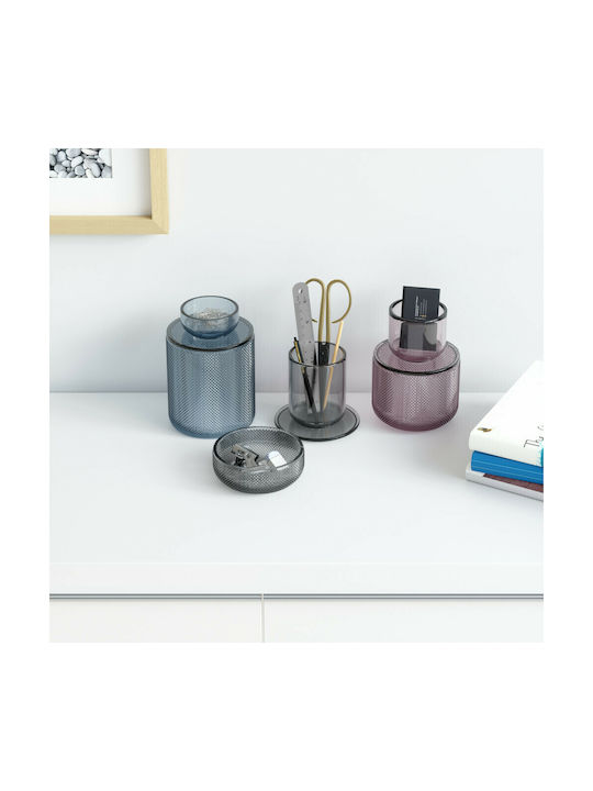 Umbra Διακοσμητικό Βάζο Γυάλινο Allira Medium Μωβ Φ10xΥ15cm