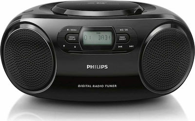 Philips Φορητό Ηχοσύστημα AZB500 με CD / Ραδιόφωνο σε Μαύρο Χρώμα