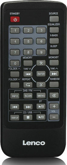 Lenco SCD-720 Φορητό Ηχοσύστημα με CD / USB / Κασετόφωνο / Ραδιόφωνο Ασημί