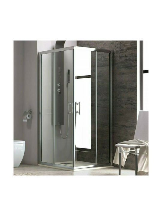 Karag Flora 100 Cabin for Shower with Sliding Door 100x100x190cm Clear Glass