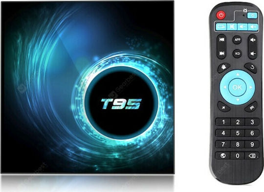 TV Box T95 4K UHD με WiFi USB 2.0 4GB RAM και 32GB Αποθηκευτικό Χώρο με Λειτουργικό Android 10.0