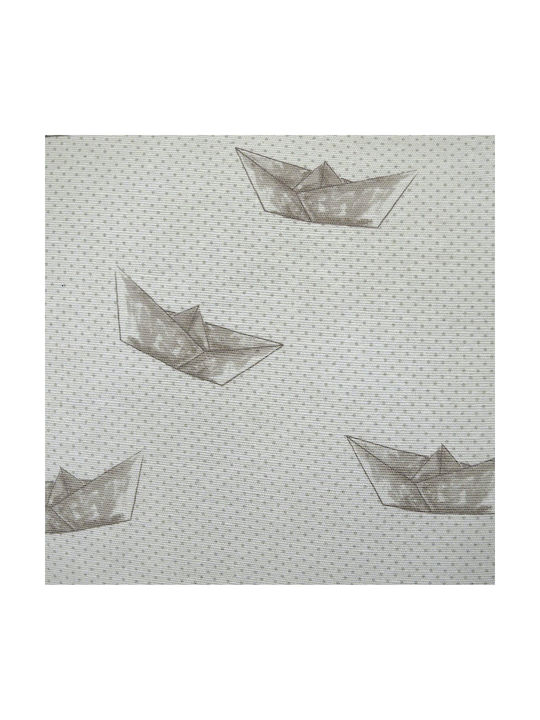 Lino Home Decorative Pillow Case Paper Boat from 100% Cotton 801 Grey 45x45cm.