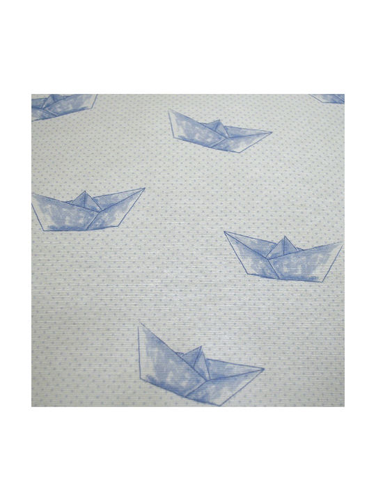 Lino Home Διακοσμητική Μαξιλαροθήκη Paper Boat από 100% Βαμβάκι 601 Blue 45x45εκ.