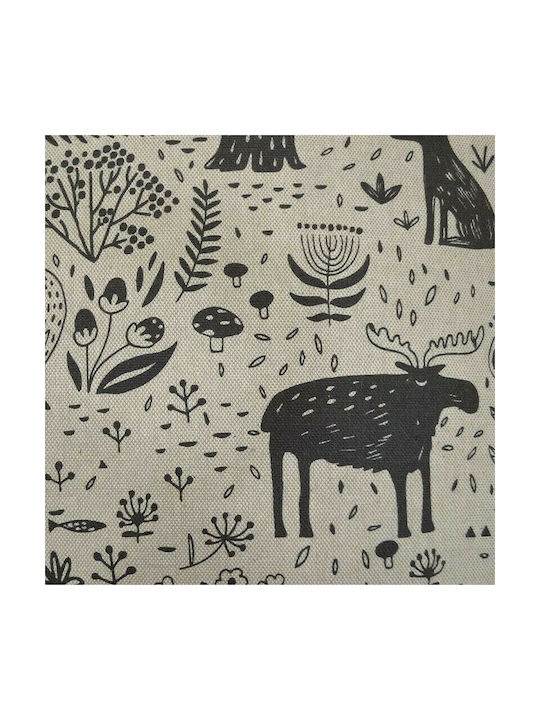 Lino Home Decorative Pillow Case Kettu from 100% Cotton 850 Black 45x45cm.