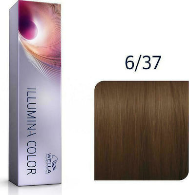 Wella Illumina Color Hair Dye 6/37 Blonde Dark Golden Brown 60ml