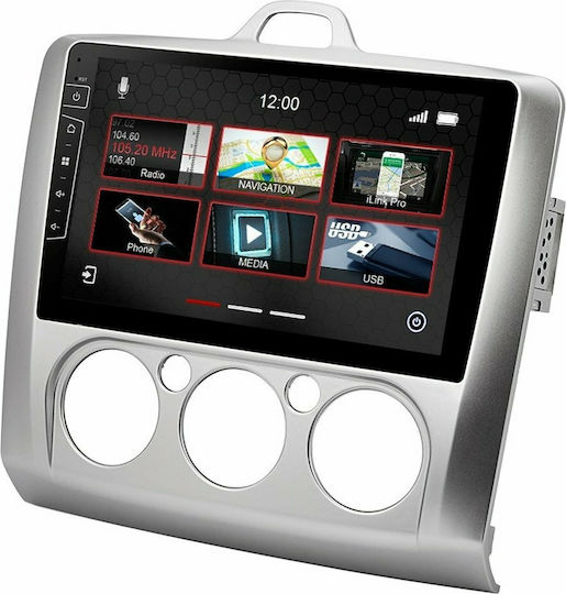 Dynavin Sistem Audio Auto pentru Ford Concentrare 2004-2010 cu A/C (Bluetooth/USB/AUX/WiFi/GPS/Apple-Carplay/Android-Auto) cu Ecran Tactil 9"