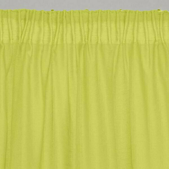 Lino Home Κουρτίνα με Τρέσα Line 201 Lemon 145x295εκ.