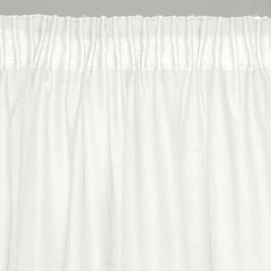 Lino Home Перде с Плик с Писалка Line 090 Бяло 145x295см