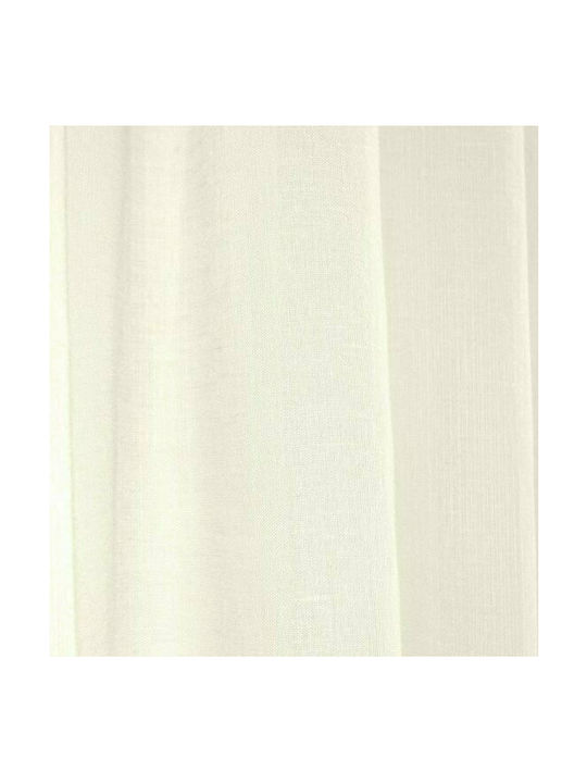 Lino Home Curtain with Pencil Pleat Line 101 Ecru 145x295cm