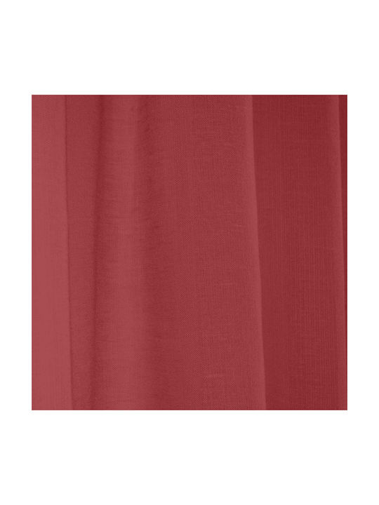 Lino Home Curtain with Pencil Pleat Line 401 Red 145x295cm