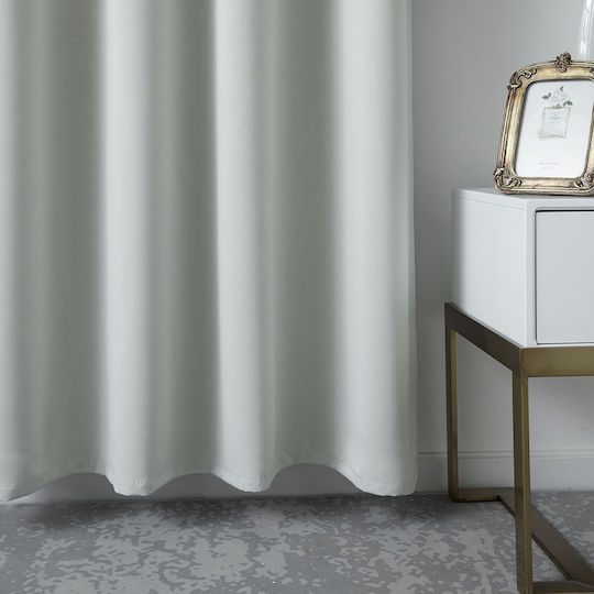 Beauty Home Κουρτίνα Συσκότισης με Τρουκς Γκρί 140x270εκ.