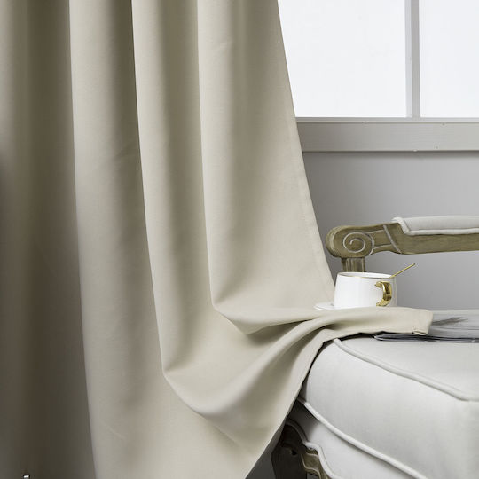 Beauty Home Verdunkelung Mit Grommets Sand 140x270cm