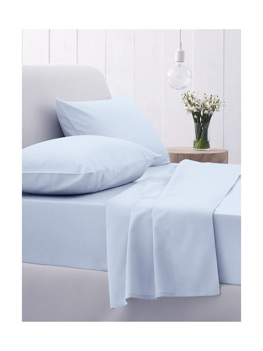 Sunshine Cotton Feelings Σετ Μαξιλαροθήκες με Φάσα 50x70εκ. 103 Light Blue