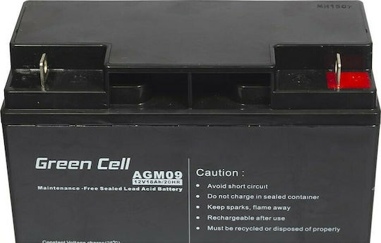 Green Cell Батерия UPS с Капацитет 18Ах и Напрежение 12V AGM09 1бр