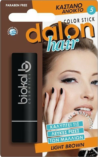 Dalon Color Hair Stick Προσωρινή Βαφή Μαλλιών σε Stick Χωρίς Αμμωνία 5 Καστανό Ανοιχτό 4.5gr