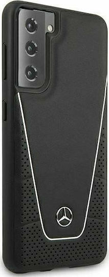 Mercedes-Benz Dynamic Leather Back Cover Piele Negru (Galaxy S21 5G)