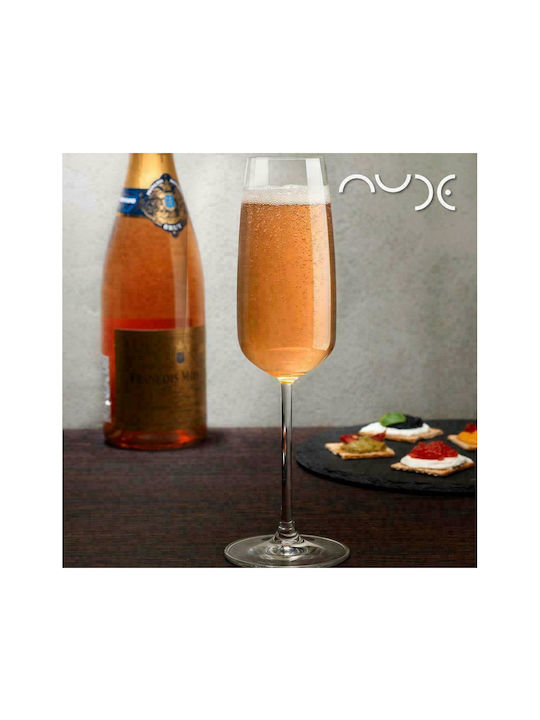 Espiel Nude Mirage Set Gläser Champagner aus Glas Mit Stiel 245ml 6Stück