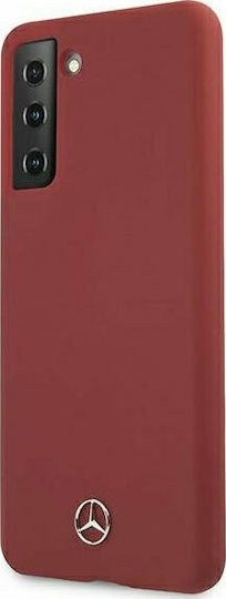 Mercedes-Benz Silicone Line Back Cover Silicone Red (Galaxy S21) MEHCS21SSILRE