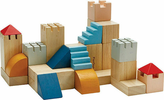 Plan Toys Blocks Colorful Wooden for 3+ Years 30pcs