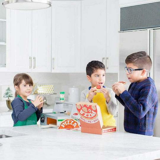 Melissa & Doug Πάγκος Κατασκευής Πίτσας από Ξύλο για 3+ Ετών 34τμχ