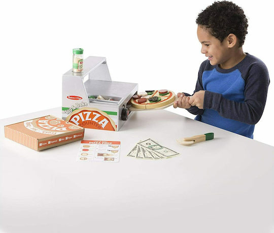 Melissa & Doug Πάγκος Κατασκευής Πίτσας από Ξύλο για 3+ Ετών 34τμχ