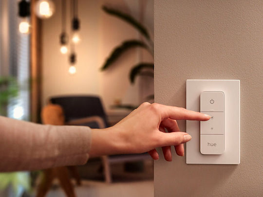 Philips Perete Comutator Dimmer cu Cadrul Universal Buton în Alb Culoare