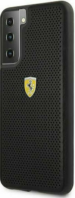 Ferrari On Track Perforated Synthetic Back Cover Durable Black (Galaxy S21 5G)