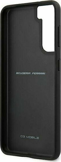 Ferrari Off Track Leather Nylon Stripe Umschlag Rückseite Kunststoff Rot (Galaxy S21 5G)