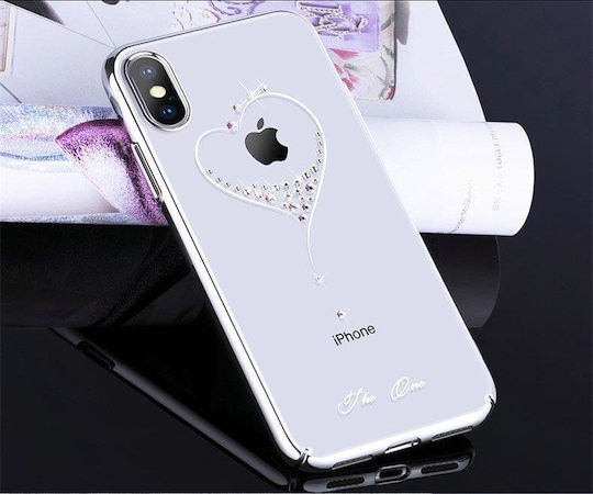Kingxbar Wish with Swarovski Crystals Back Cover Plastic Silver (iPhone X / Xs)