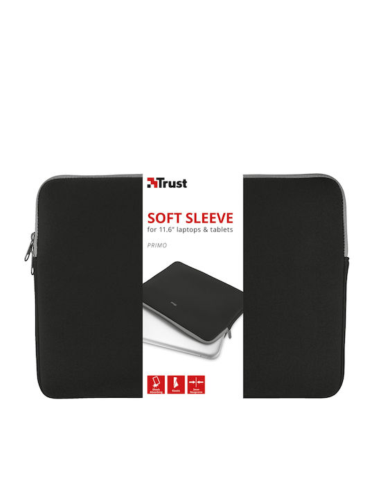 Trust Primo Soft Sleeve 15.6" σε Μαύρο χρώμα