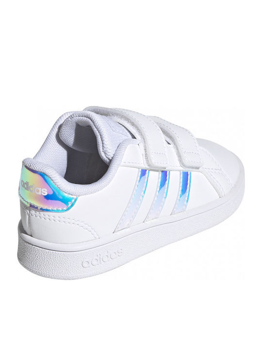Grand Court I Kids Sneakers with Hook & Loop Closure Cloud White / Dash Grey