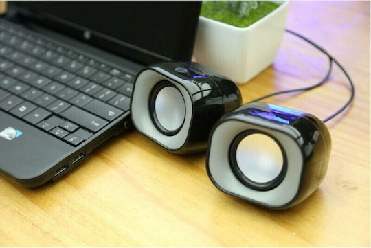HP DHS-2111 Компютърни тонколони 2.0 с мощност 6W в Черен цвят