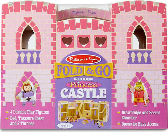 Melissa & Doug Fold & Go Princess Castle Wooden Dollhouse