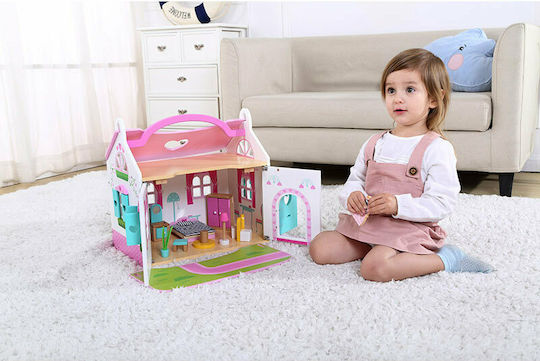 Tooky Toys Căsuță de păpuși din lemn