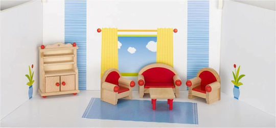 Goki Furniture for Flexible Puppets Living Room Έπιπλα για Κουκλόσπιτο